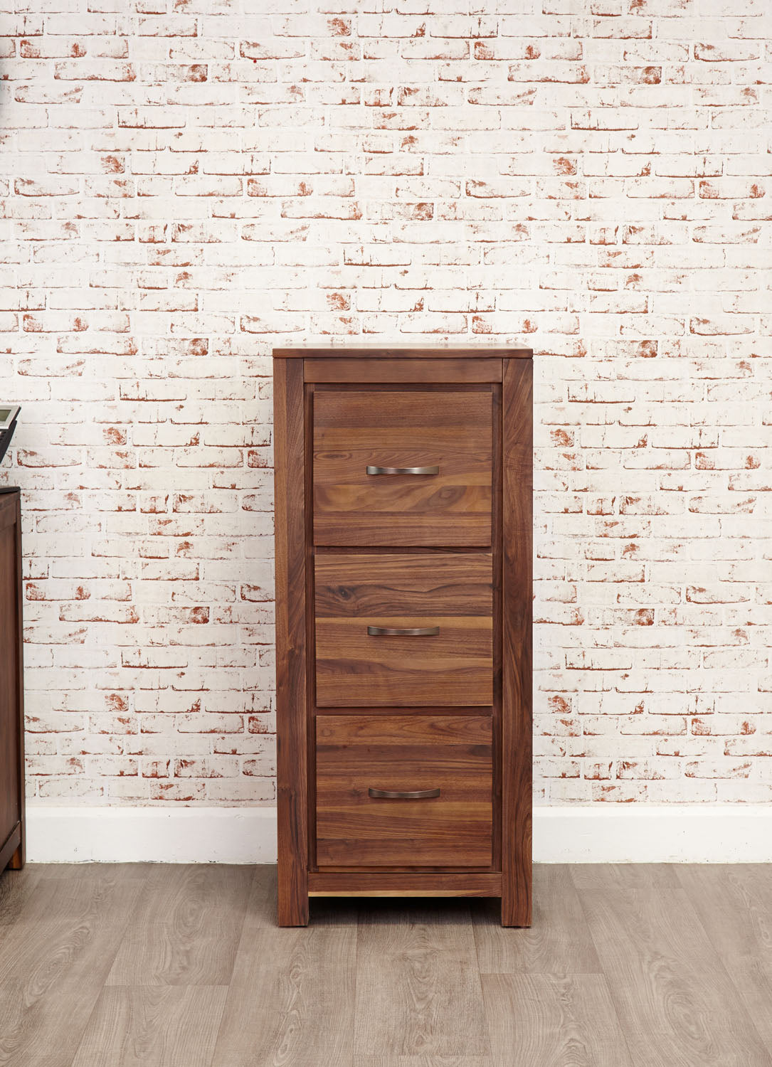 Mayan Walnut 3 Drawer Filing Cabinet