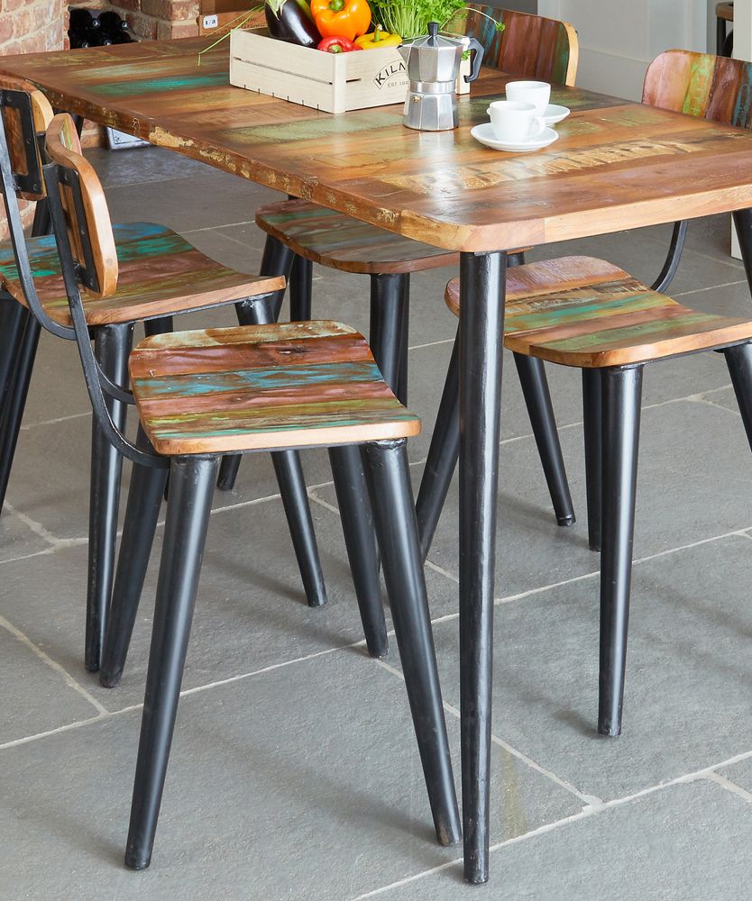 Coastal Chic Reclaimed Wood Dining Chair (Pack of 2)