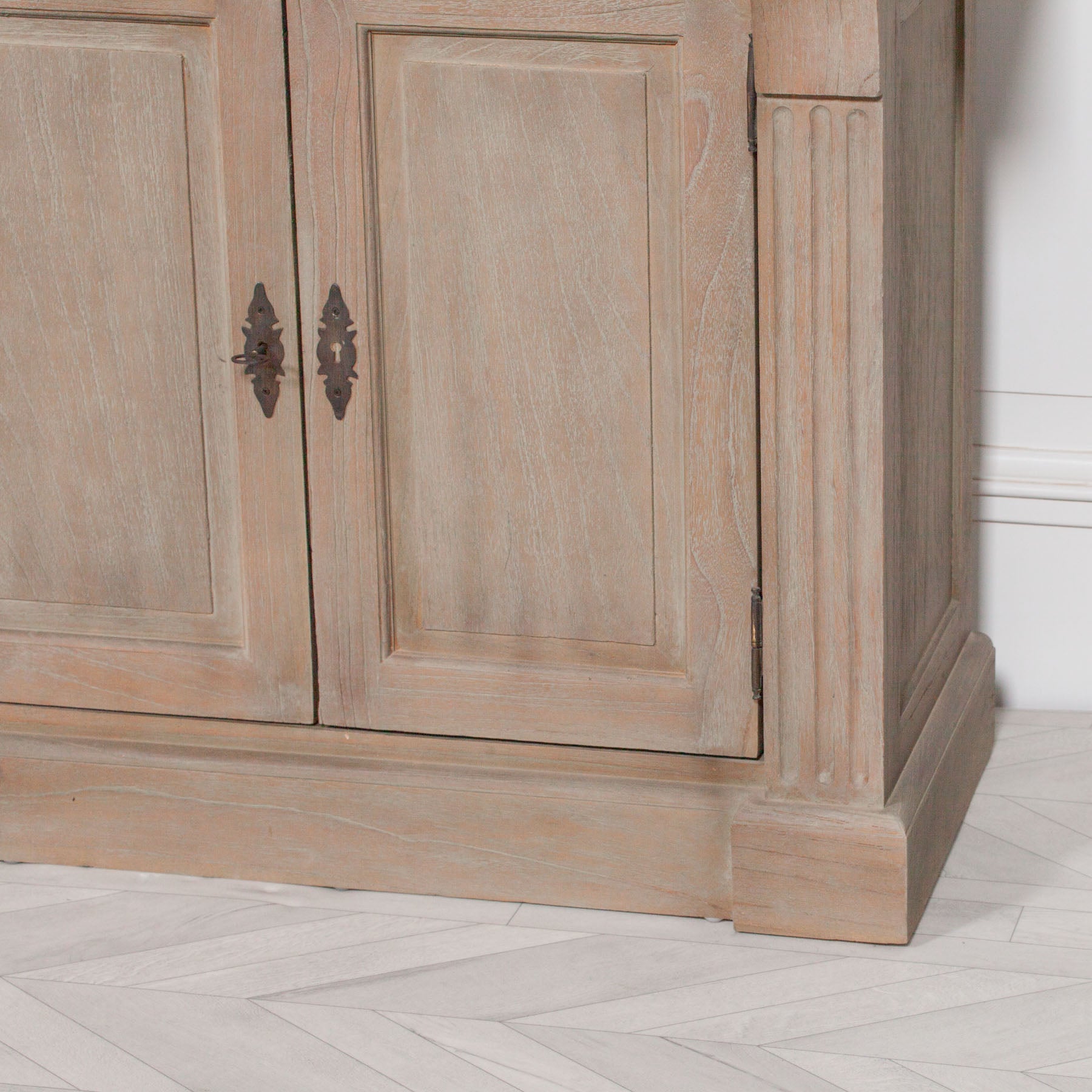 Classic Design Extra Large Wooden Library Triple Bookcase with Cupboards