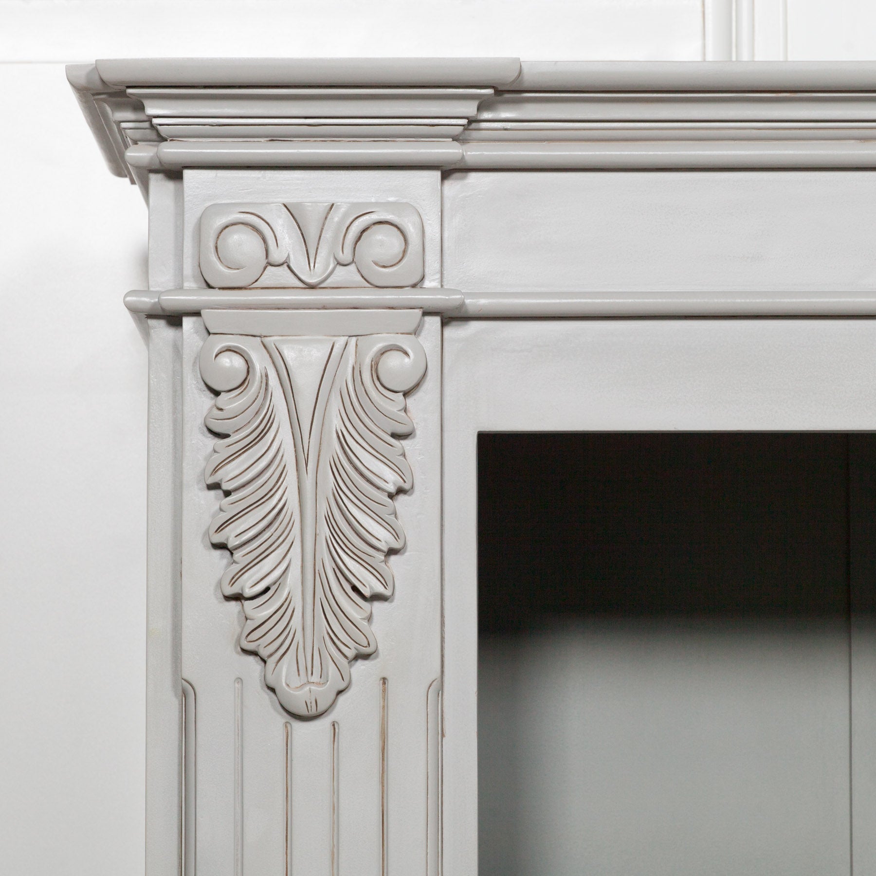 French Country Style Large Grey Open Bookcase in Antique Grey Colour