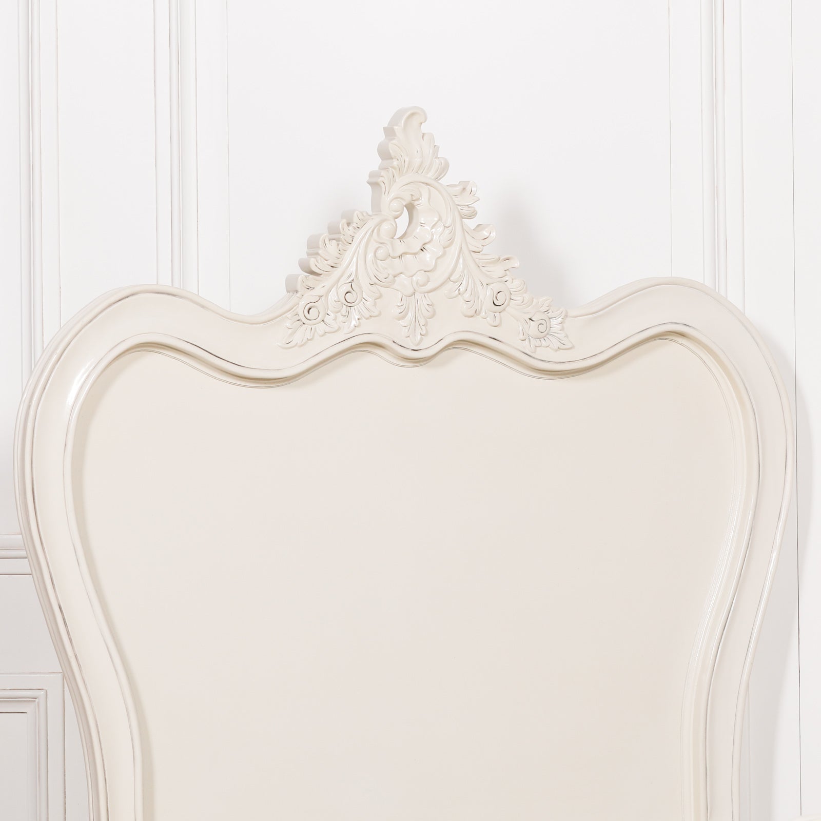 French Chateau 3ft Single Size Solid Mahogany Wood White Painted Bed