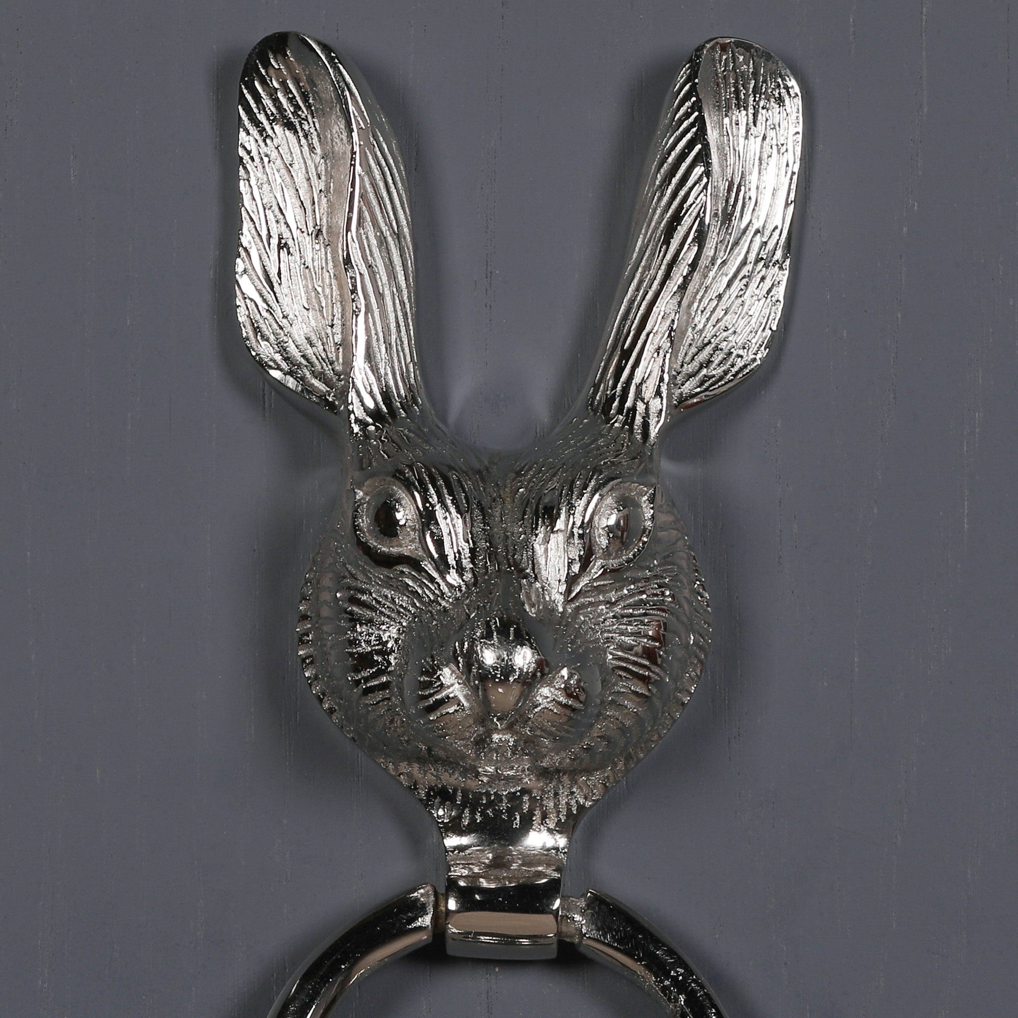 Chrome Rabbit Door Knocker for Front Door Grand Entrance