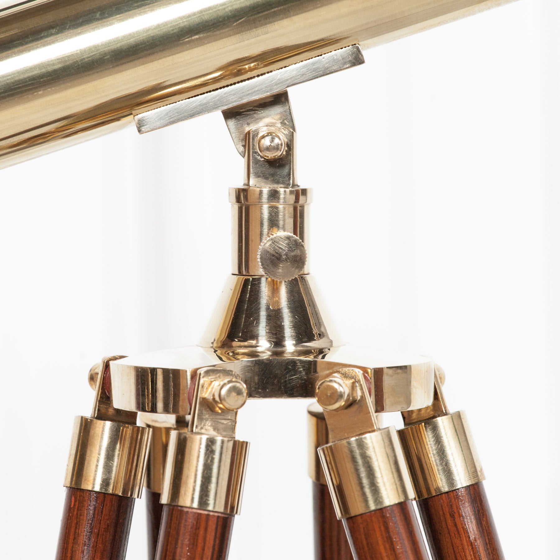 Nautical Telescope Brass Antique Colour on Wooden Tripod with Adjustable Stand
