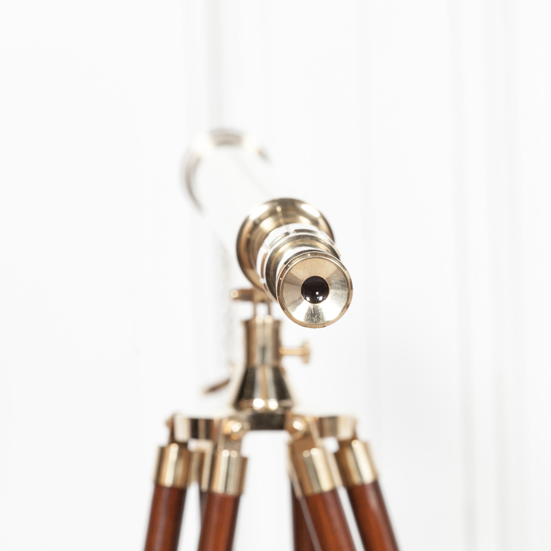 Nautical Telescope Brass Antique Colour on Wooden Tripod with Adjustable Stand