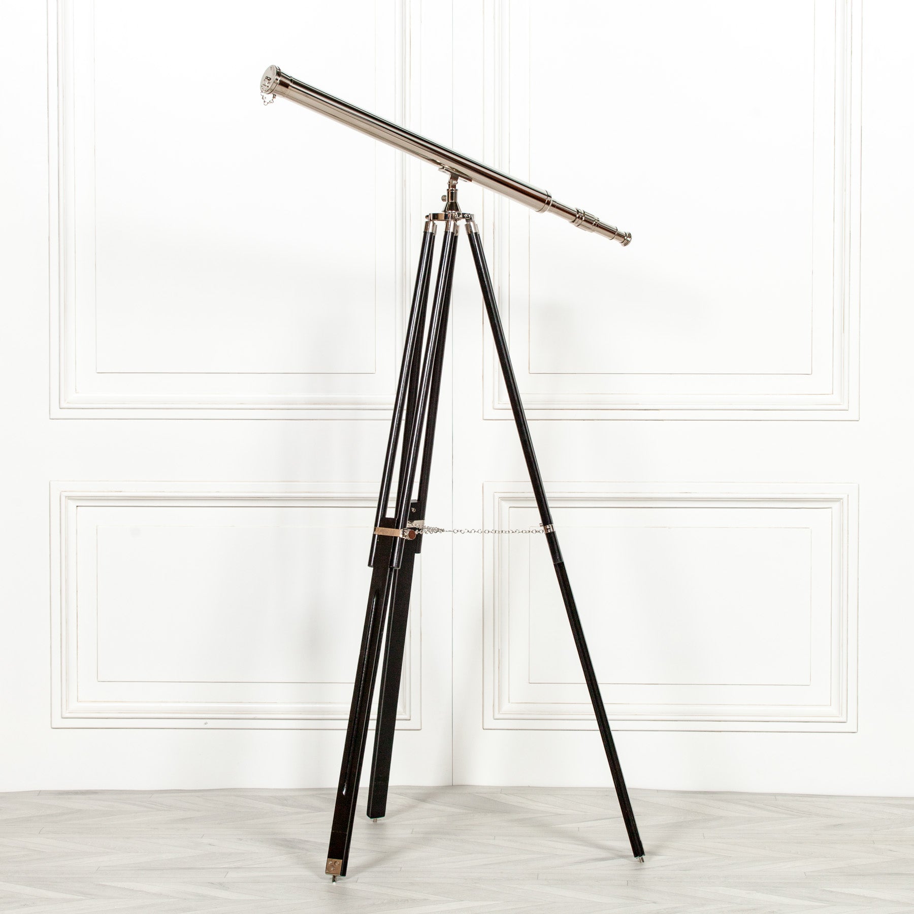 Nautical Telescope Nickel Colour on Wooden Tripod with Adjustable Stand