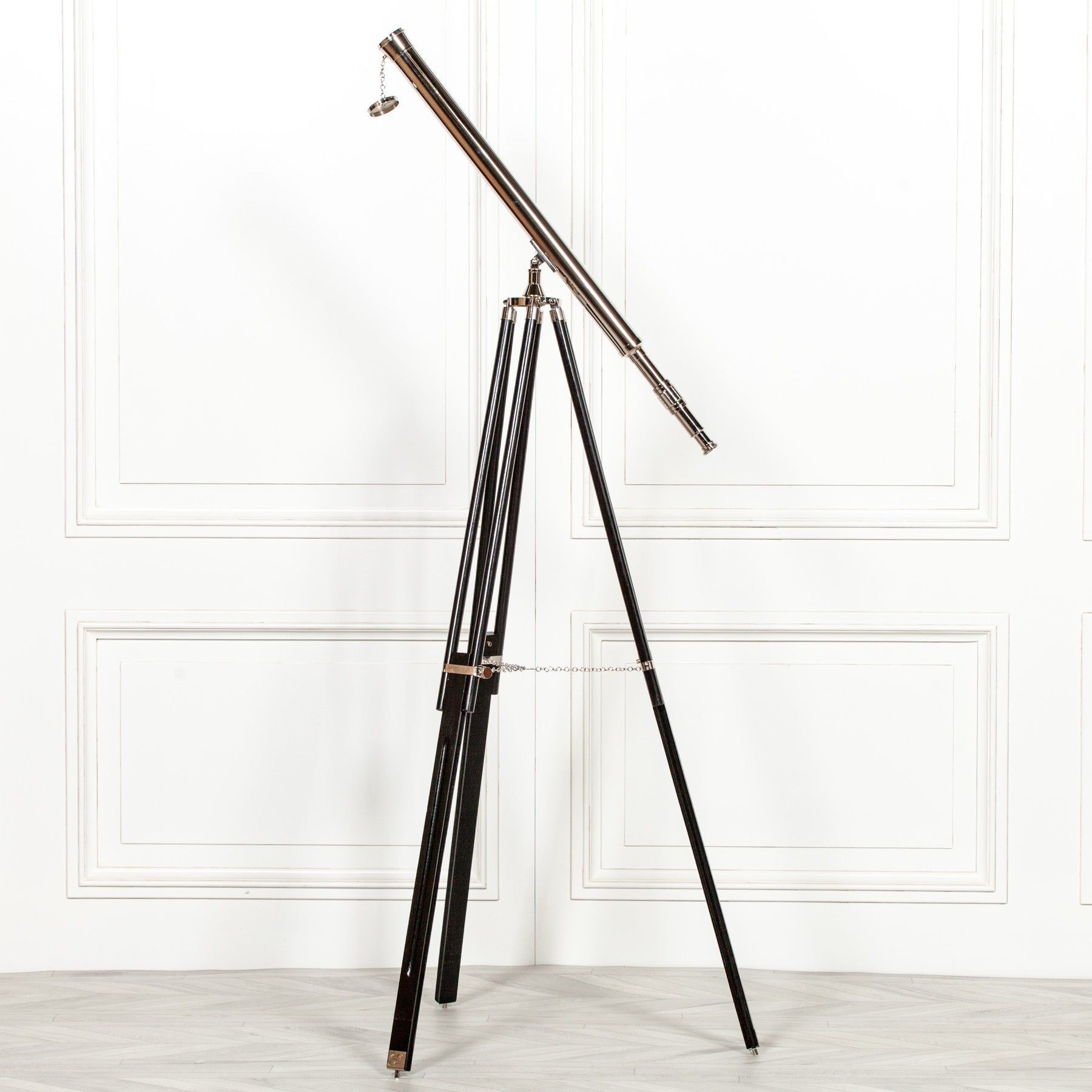Nautical Telescope Nickel Colour on Wooden Tripod with Adjustable Stand