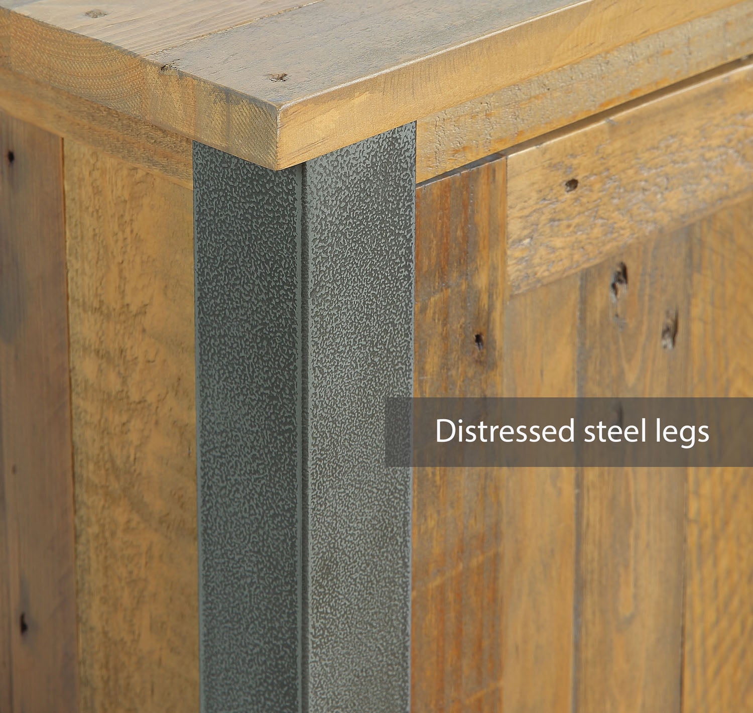 Urban Elegance - Reclaimed Open Front Side / Lamp Table