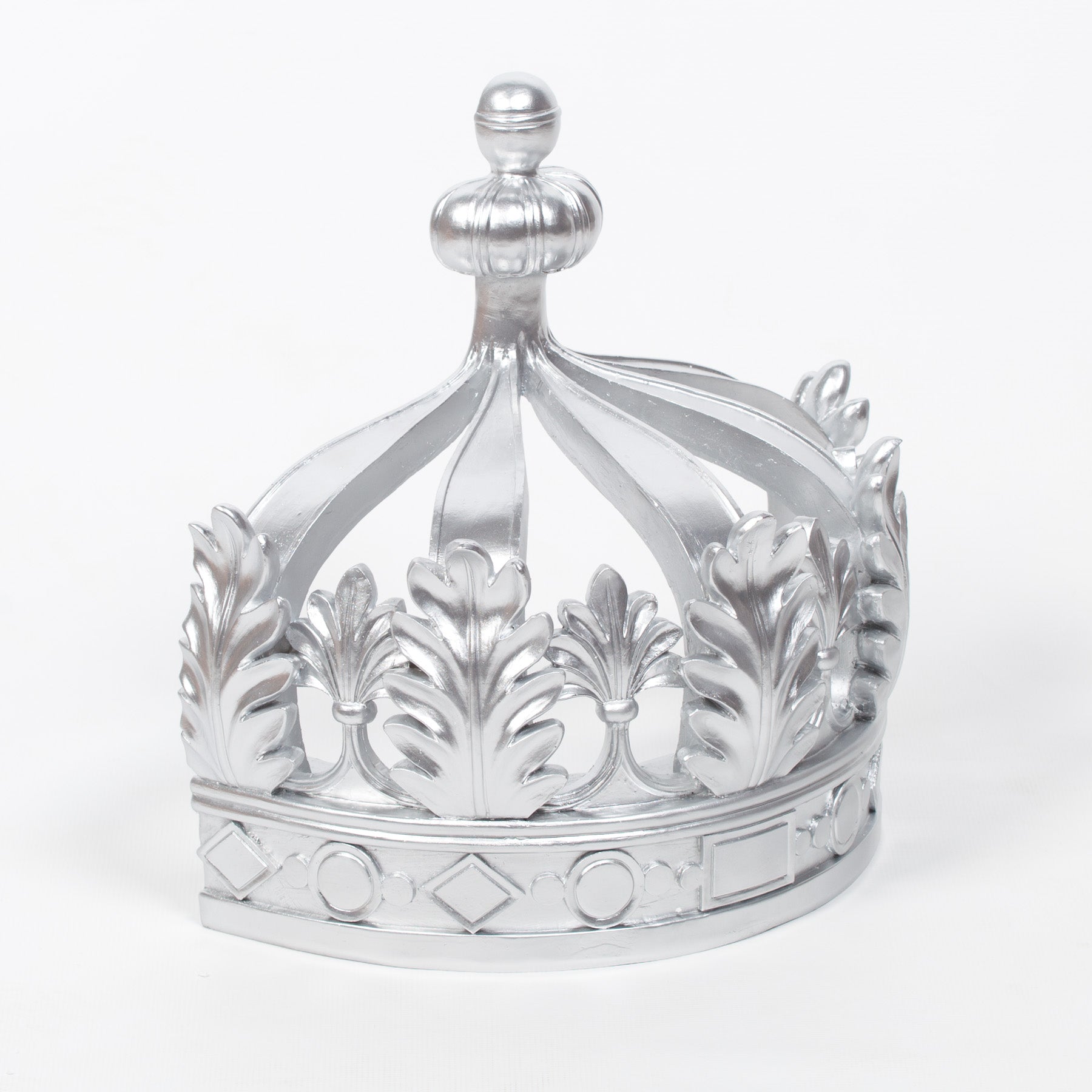 French Style Resin Silver Colour Crown Wall Canopy for Bedroom