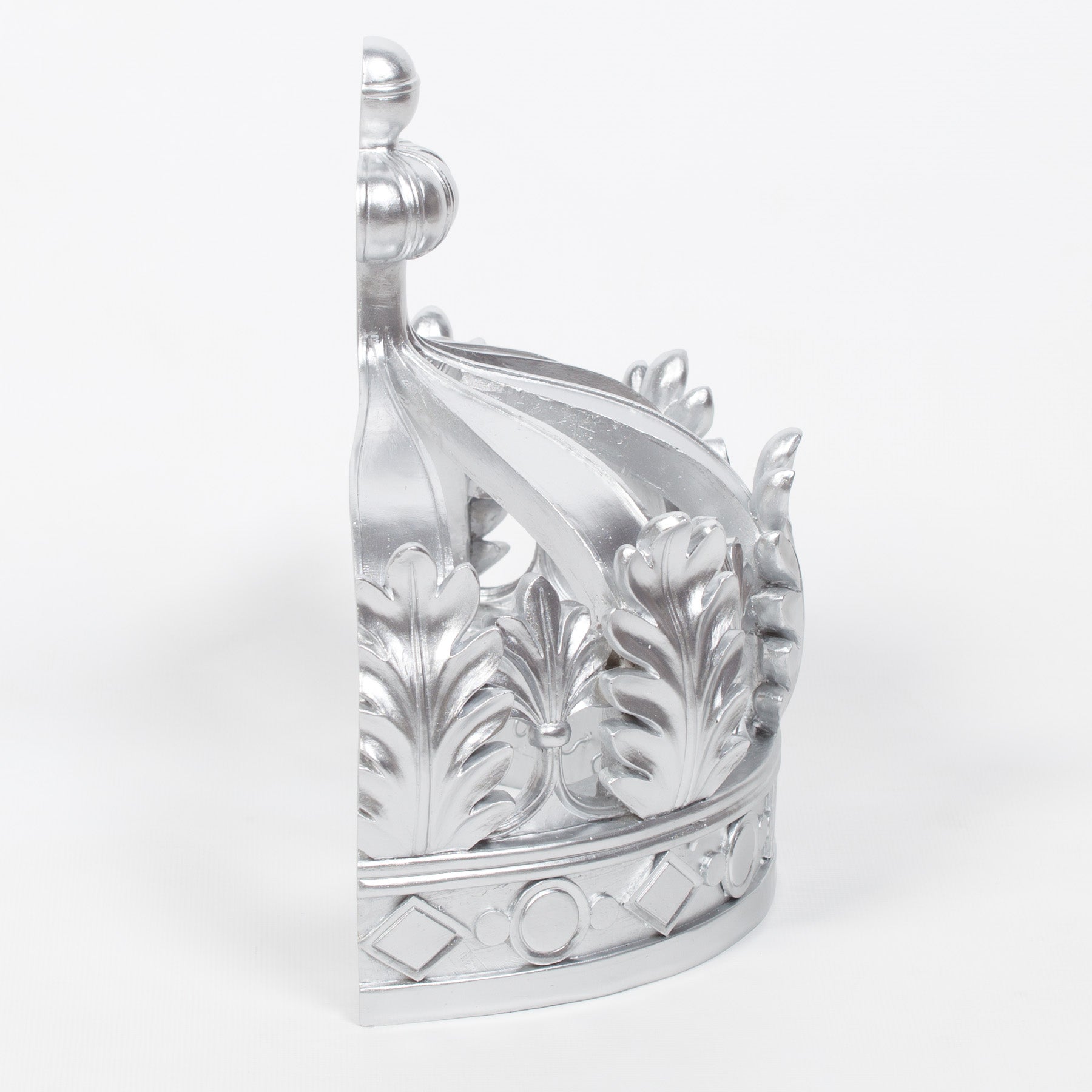 French Style Resin Silver Colour Crown Wall Canopy for Bedroom