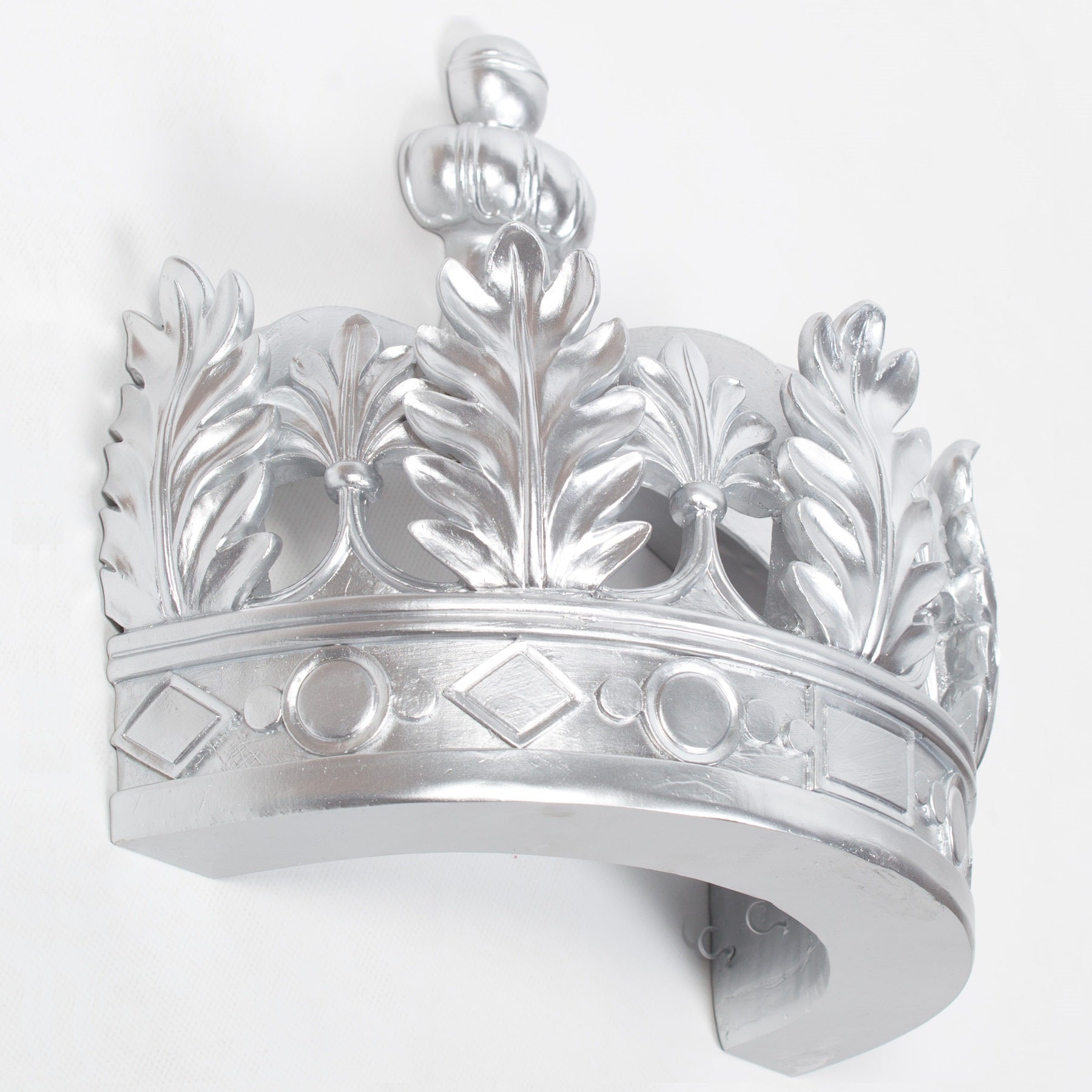 French Style Resin Silver Colour Crown Wall Canopy for Bedroom