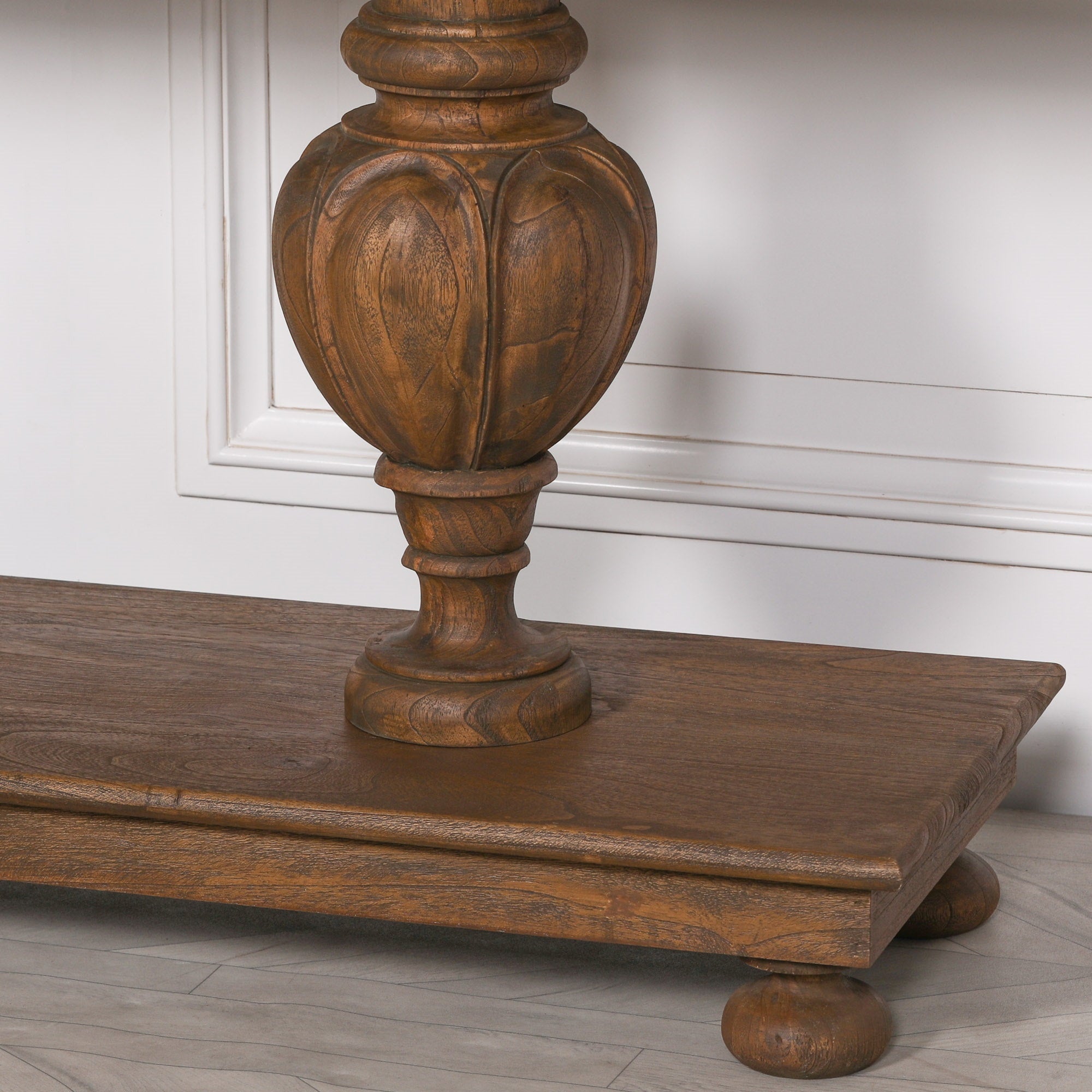 Extra Large 180cm Chunky Acorn Column Platform Console Table