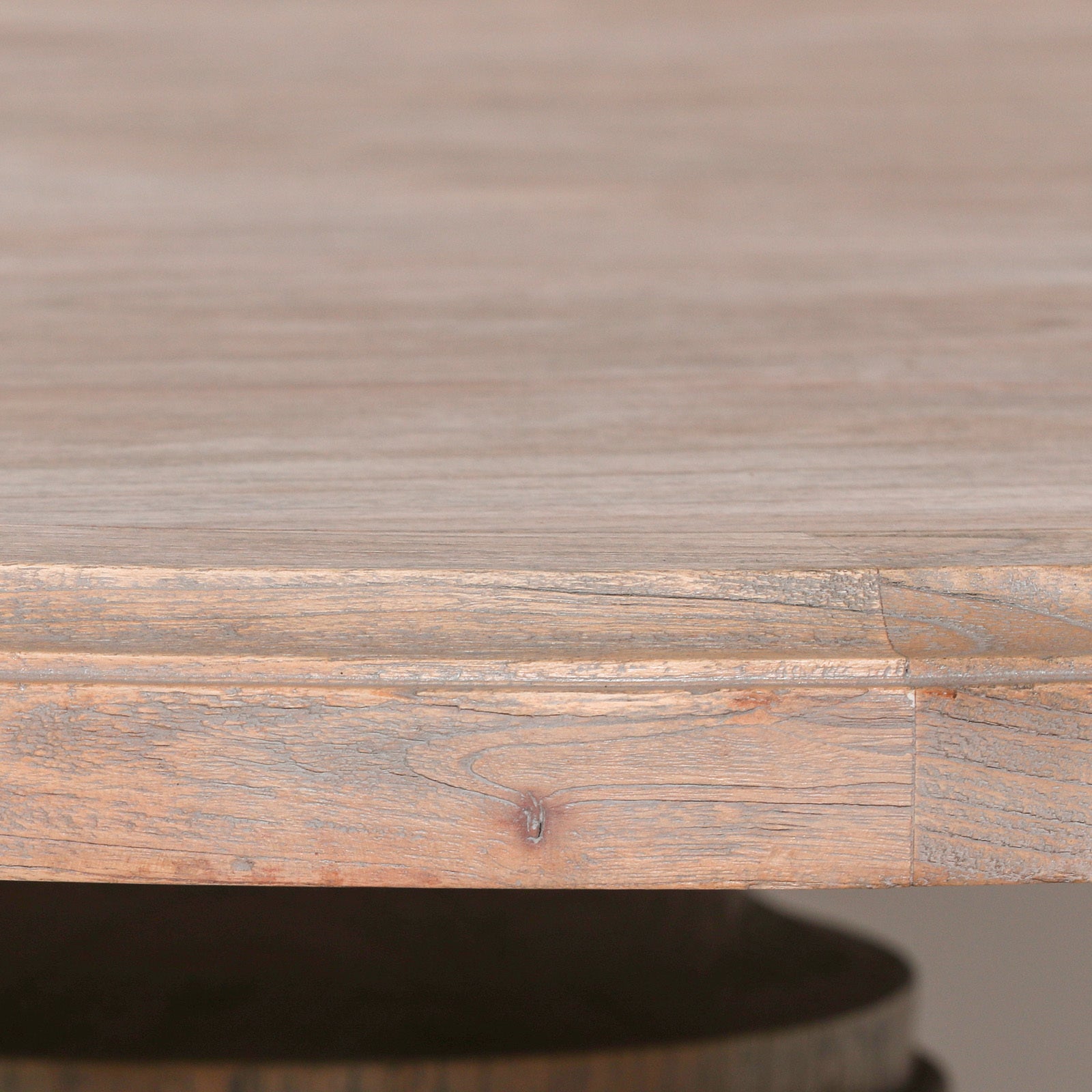 French Rustic Style Chunky Extra Large 162cm Oak Colour Finish Round Pedestal Dining Table