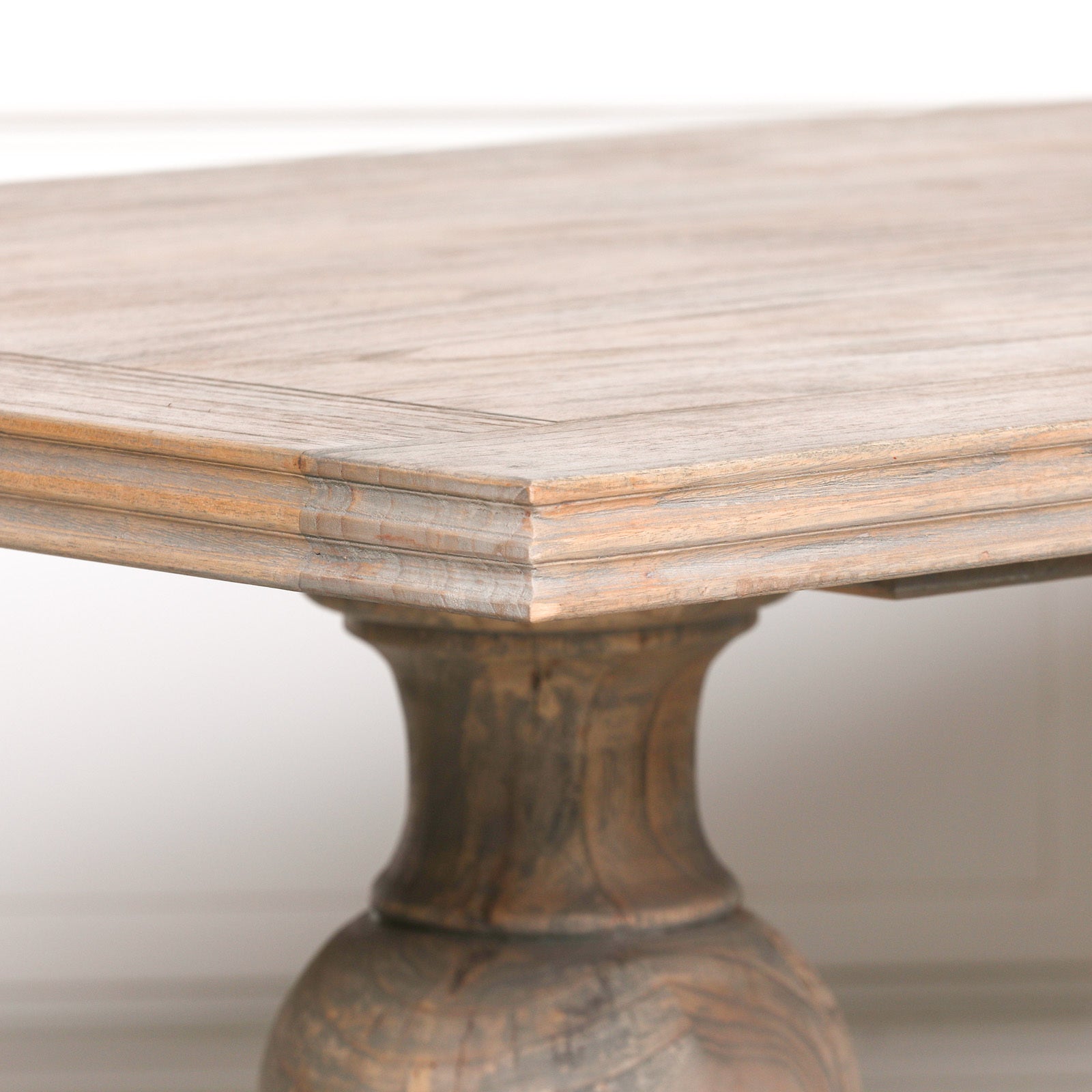 Rustic Farmhouse Style Extra Large 2.4m Long White Cedar Wood Dining Table