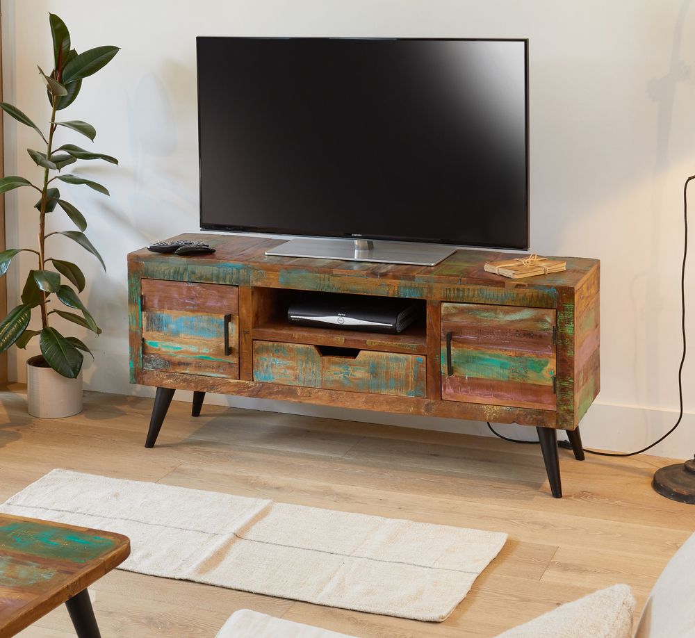 Coastal Chic Reclaimed Wood Widescreen TV Cabinet